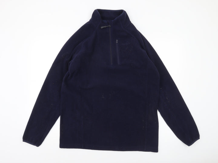 Peter Storm Men's Blue Fleece 1/4 Zip Pullover Sweatshirt M