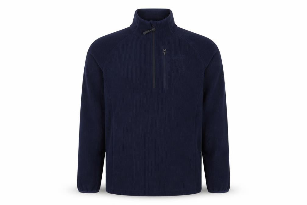 Front view of Peter Storm Men's Blue Fleece 1/4 Zip Pullover Sweatshirt M