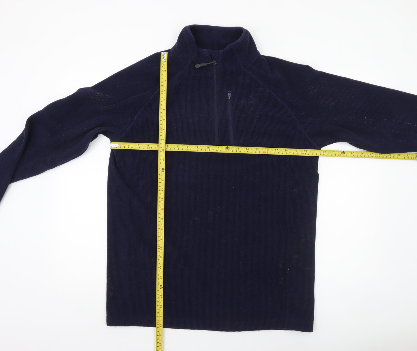 Peter Storm Men's Blue Fleece 1/4 Zip Pullover Sweatshirt M
