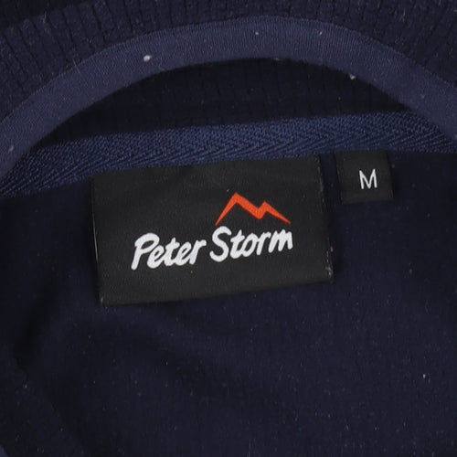 Peter Storm Men's Blue Fleece 1/4 Zip Pullover Sweatshirt M