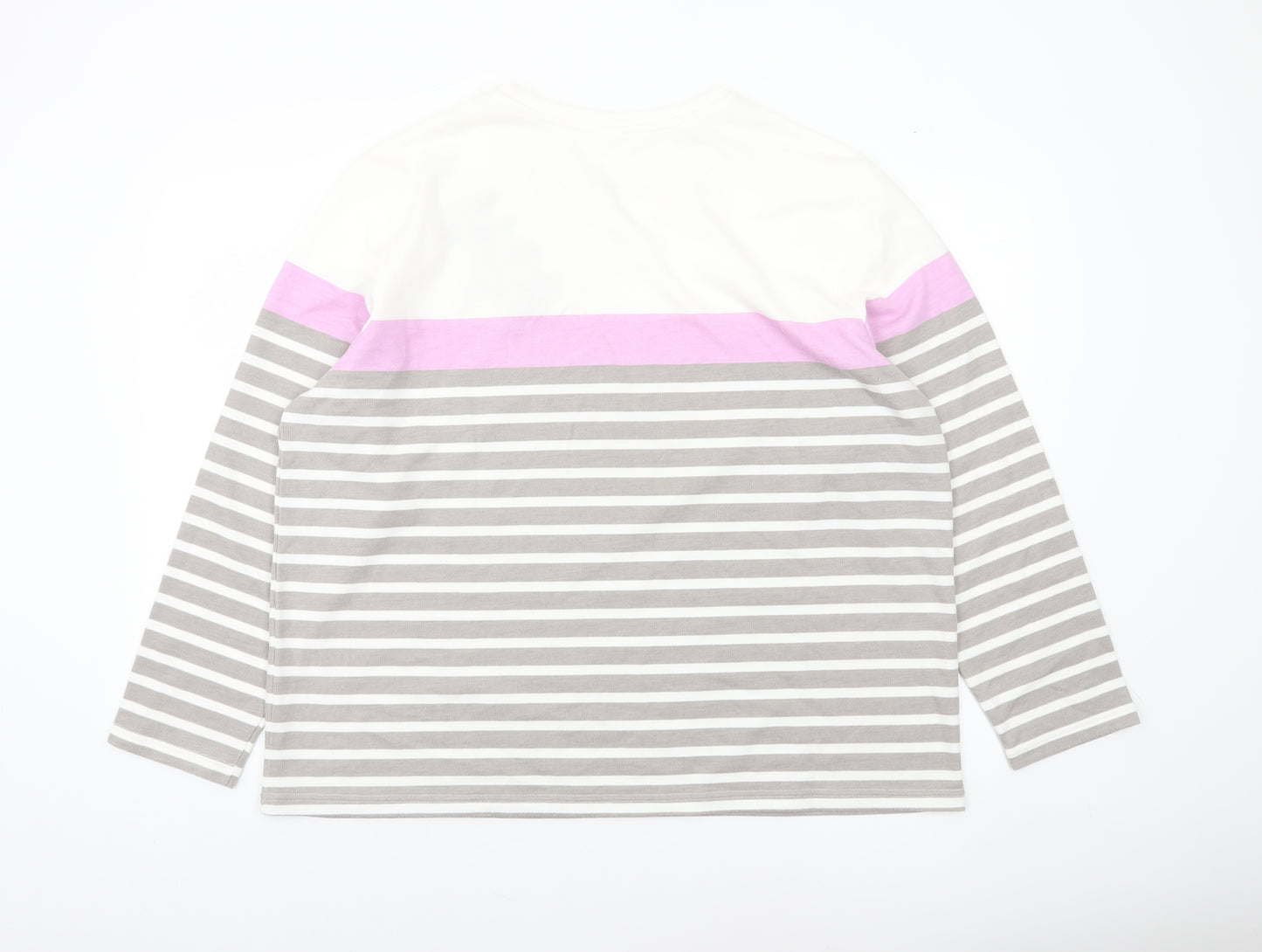 Damart Women’s Multicoloured Striped Long Sleeve T-Shirt Size 22