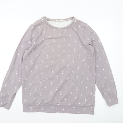 WoolOvers Women’s Grey Star Print Pullover Sweatshirt Small