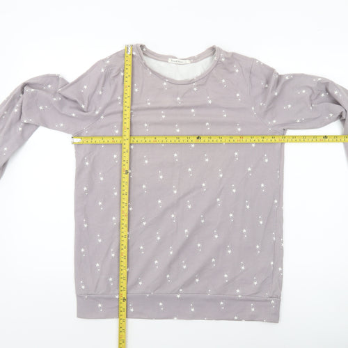 WoolOvers Women’s Grey Star Print Pullover Sweatshirt Small