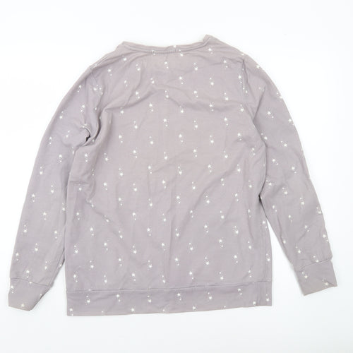 WoolOvers Women’s Grey Star Print Pullover Sweatshirt Small
