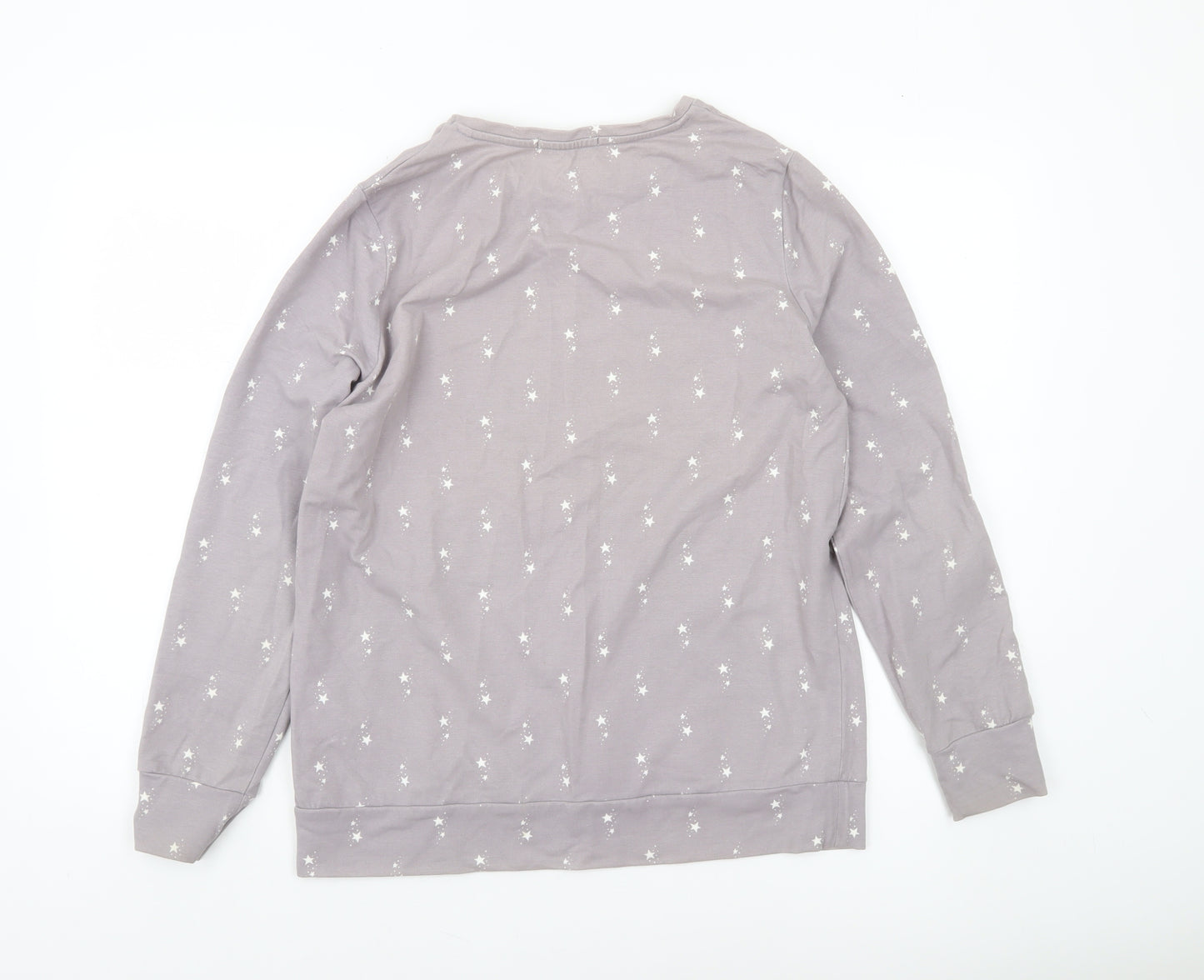 WoolOvers Women’s Grey Star Print Pullover Sweatshirt Small