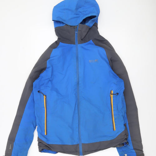 Regatta Men's Blue Hooded Softshell Windbreaker Jacket Size M