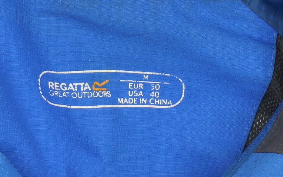 Regatta Men's Blue Hooded Softshell Windbreaker Jacket Size M