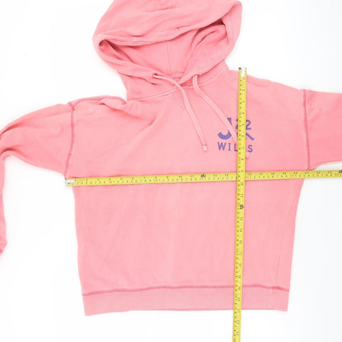 Jack Wills Womens Pink Hooded Pullover Hoodie UK 6 Cotton Blend Casual