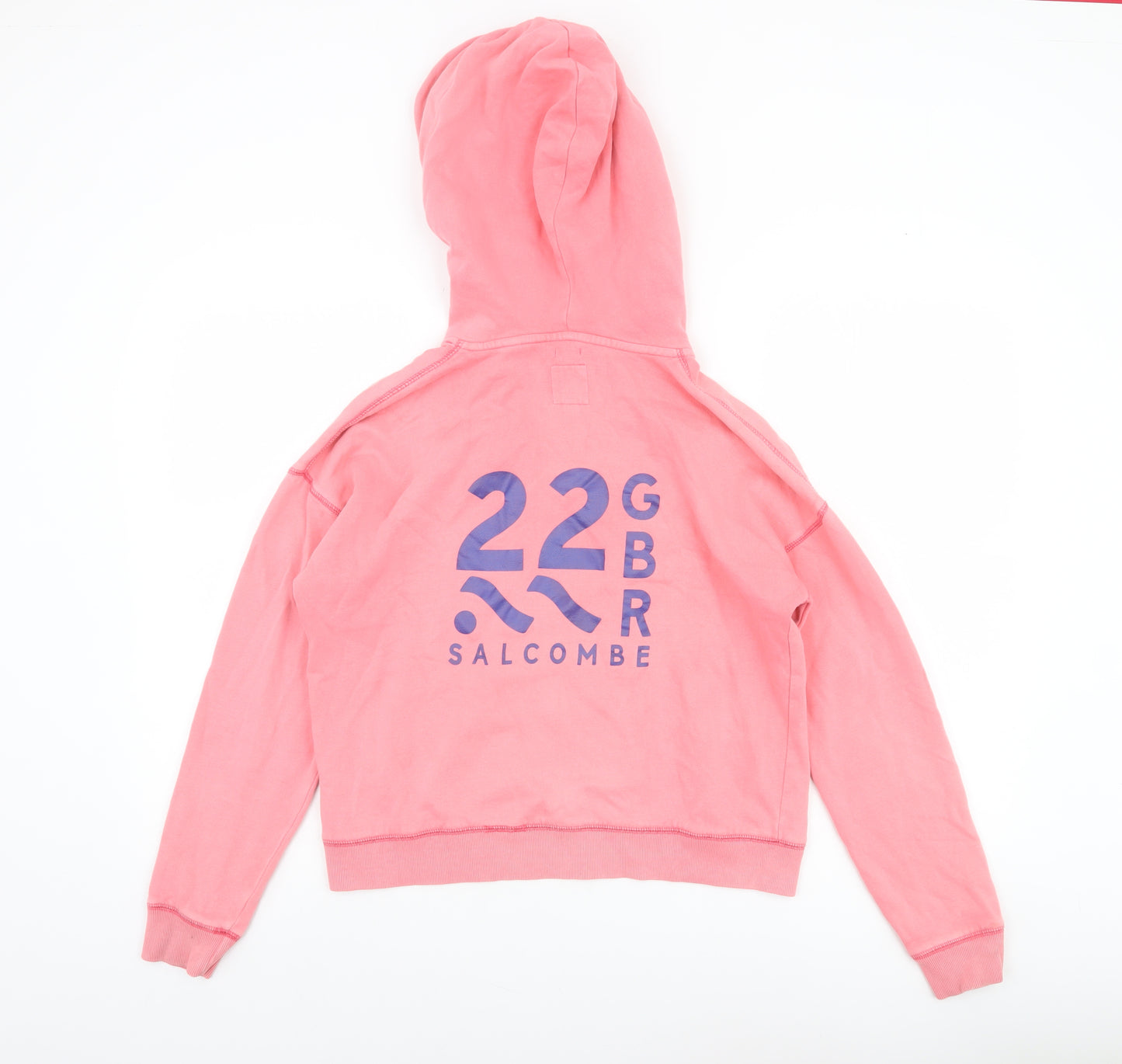 Jack Wills Womens Pink Hooded Pullover Hoodie UK 6 Cotton Blend Casual