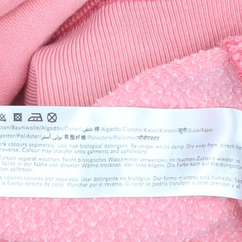 Jack Wills Womens Pink Hooded Pullover Hoodie UK 6 Cotton Blend Casual