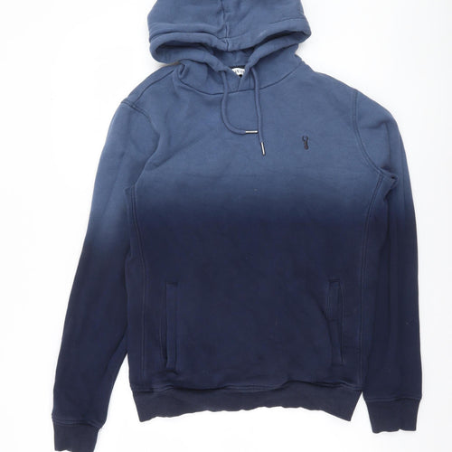 Next Men's Blue Pullover Hoodie Size M Cotton Blend Fleece