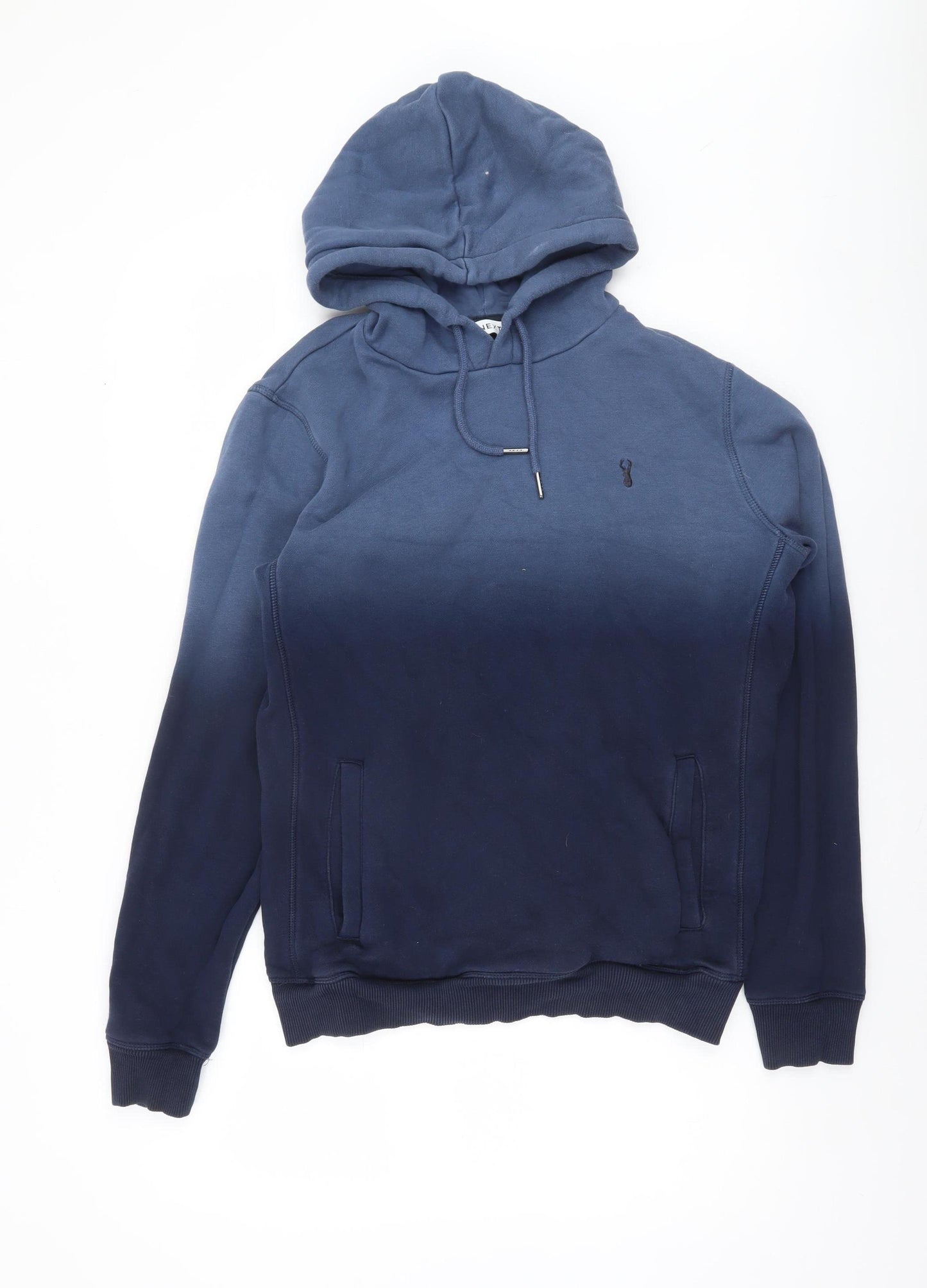 Next Men's Blue Pullover Hoodie Size M Cotton Blend Fleece