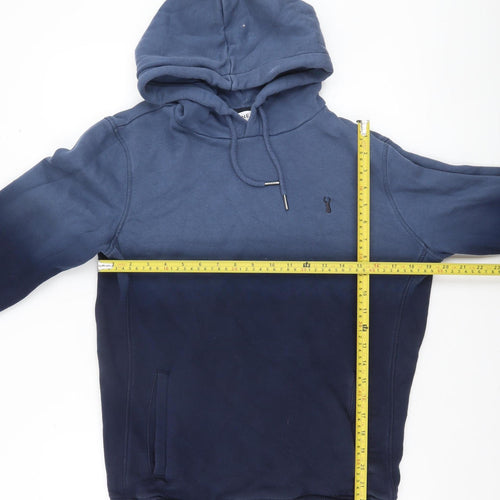 Next Men's Blue Pullover Hoodie Size M Cotton Blend Fleece