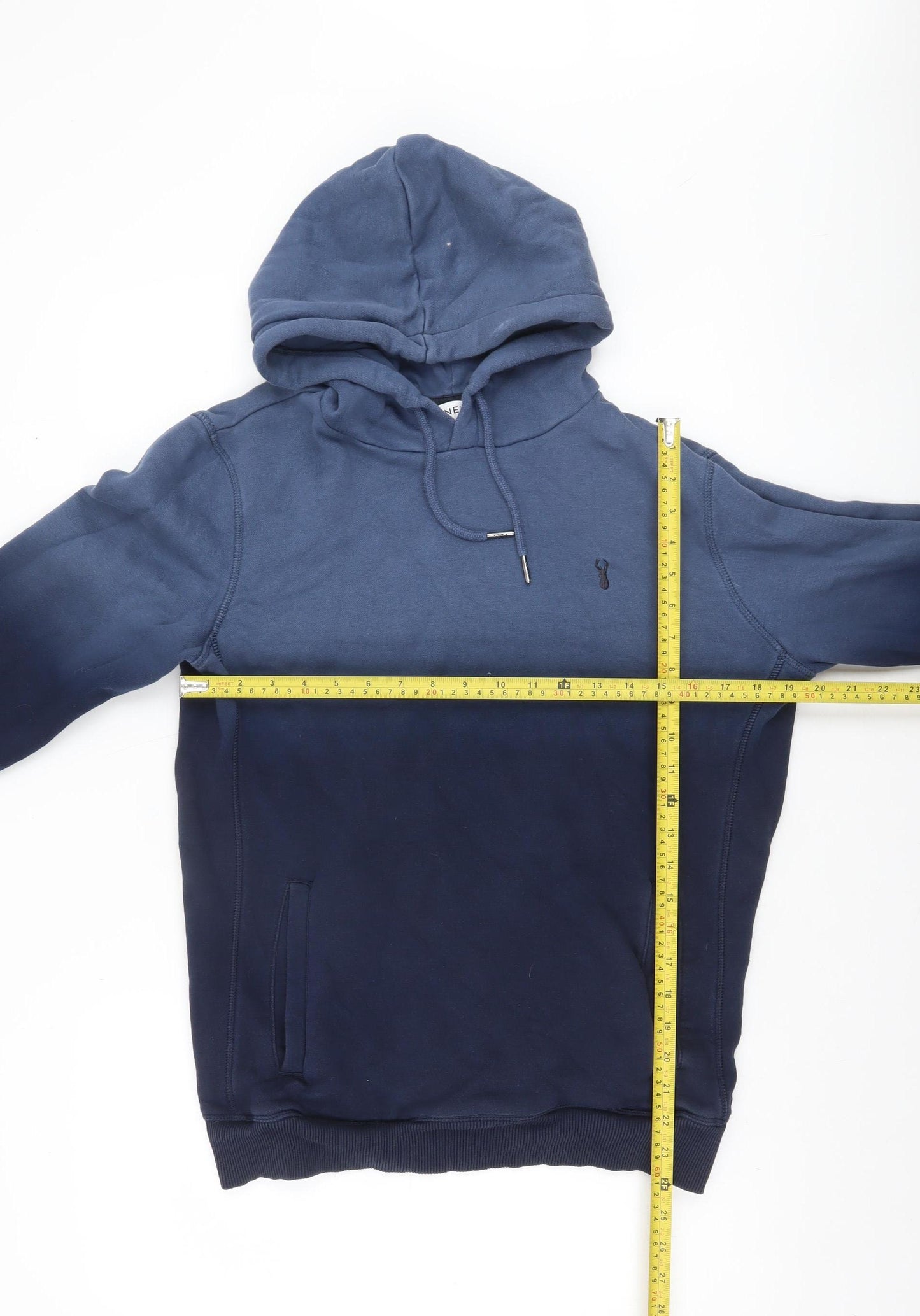 Next Men's Blue Pullover Hoodie Size M Cotton Blend Fleece