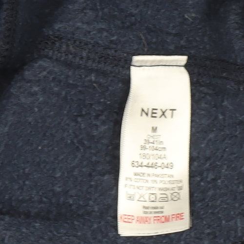 Next Men's Blue Pullover Hoodie Size M Cotton Blend Fleece