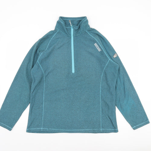 Regatta Great Outdoors Women Blue 1/2 Zip Pullover Sweatshirt UK 16
