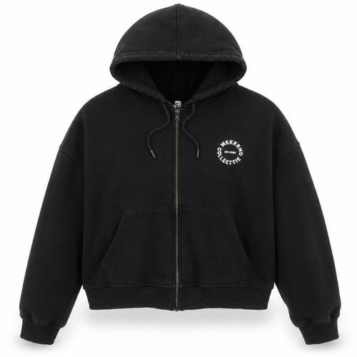 ASOS Weekend Collective Women's Black Full Zip Hoodie Size 12