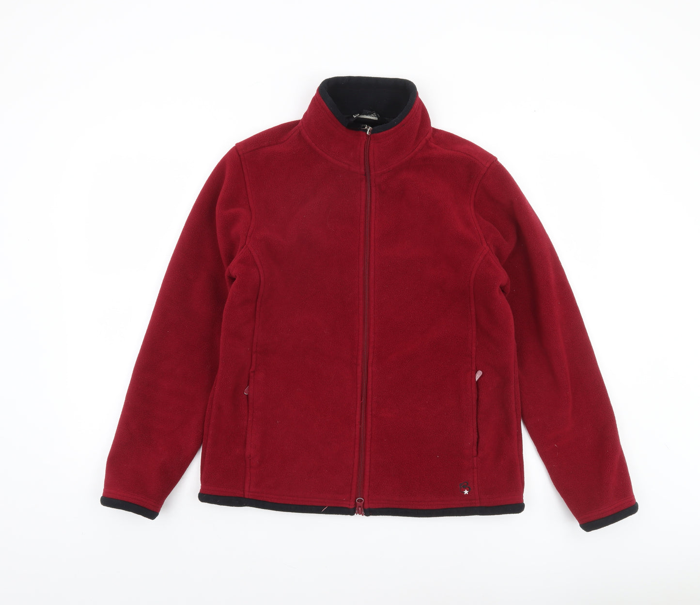 B.C. Clothing Women's Red Fleece Full Zip Jacket Size M