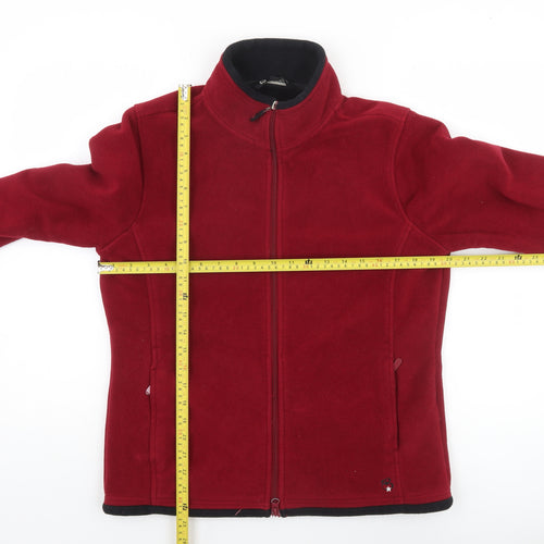 B.C. Clothing Women's Red Fleece Full Zip Jacket Size M