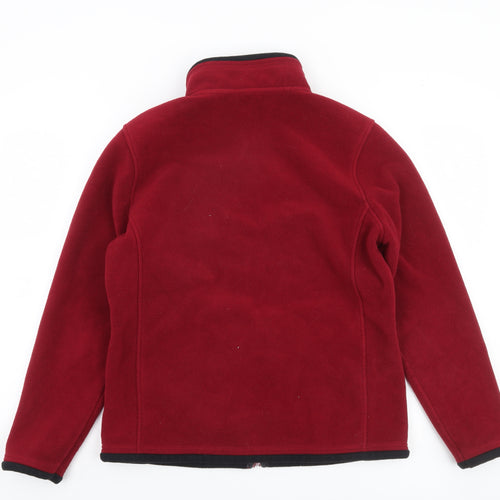 B.C. Clothing Women's Red Fleece Full Zip Jacket Size M
