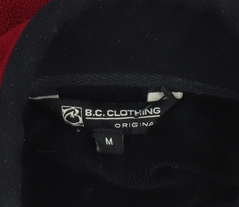 B.C. Clothing Women's Red Fleece Full Zip Jacket Size M