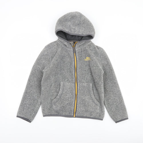 Weird Fish Boys Grey Full Zip Hoodie 9-10 Years Polyester Fleece Jacket