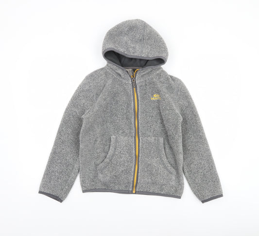 Weird Fish Boys Grey Full Zip Hoodie 9-10 Years Polyester Fleece Jacket