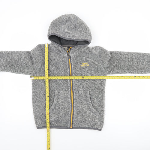 Weird Fish Boys Grey Full Zip Hoodie 9-10 Years Polyester Fleece Jacket