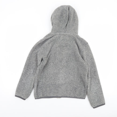 Weird Fish Boys Grey Full Zip Hoodie 9-10 Years Polyester Fleece Jacket