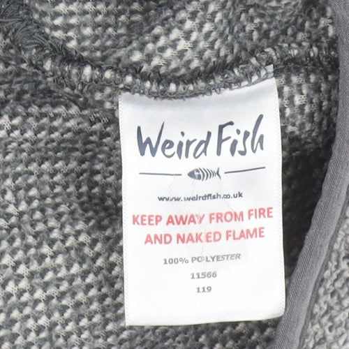 Weird Fish Boys Grey Full Zip Hoodie 9-10 Years Polyester Fleece Jacket