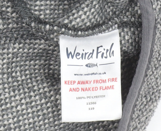 Weird Fish Boys Grey Full Zip Hoodie 9-10 Years Polyester Fleece Jacket