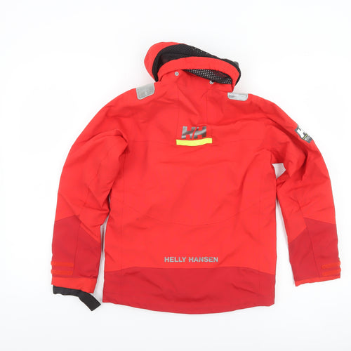 Helly Hansen Boys Red Waterproof Ski Jacket 8 Years Hooded Winter Coat