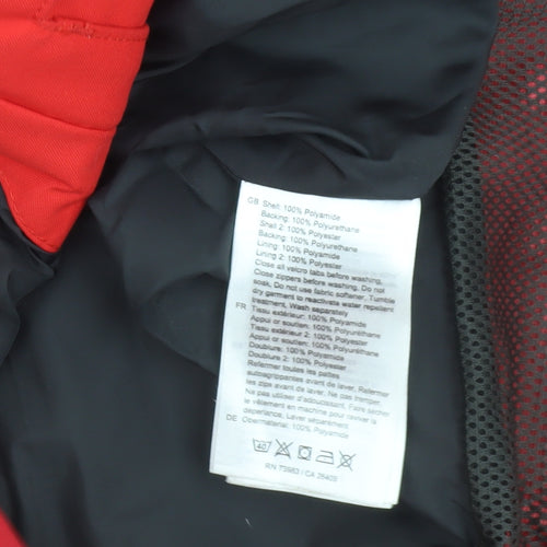 Helly Hansen Boys Red Waterproof Ski Jacket 8 Years Hooded Winter Coat