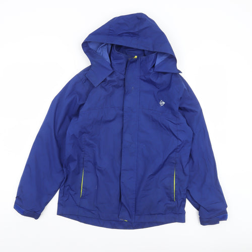 Dunlop Boys Blue Hooded Rain Coat Jacket 9-10 Years Regular Fit Waterproof