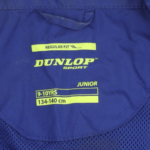 Dunlop Boys Blue Hooded Rain Coat Jacket 9-10 Years Regular Fit Waterproof