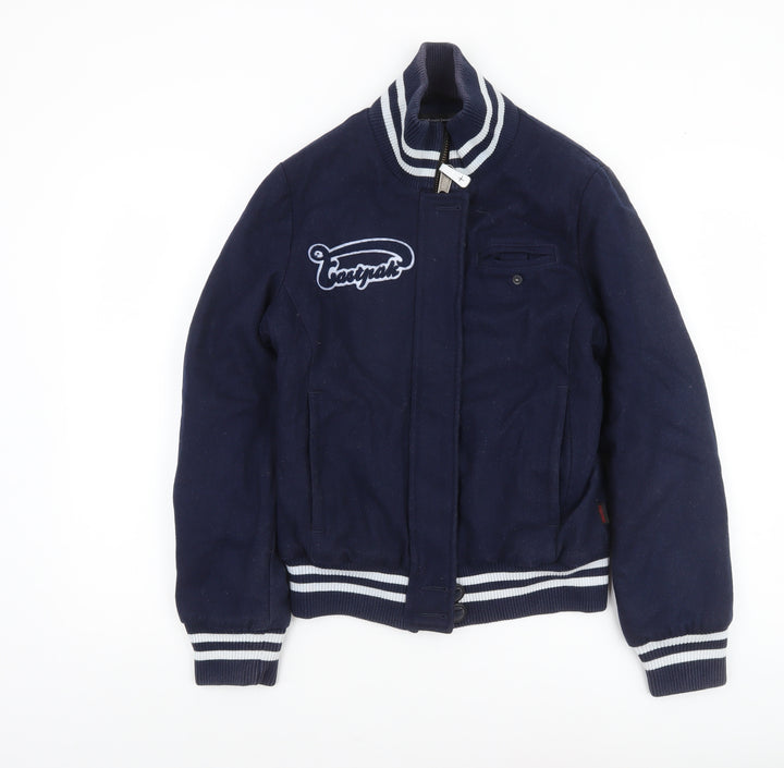 Eastpak Men’s Blue Wool Varsity Jacket Size S College Style