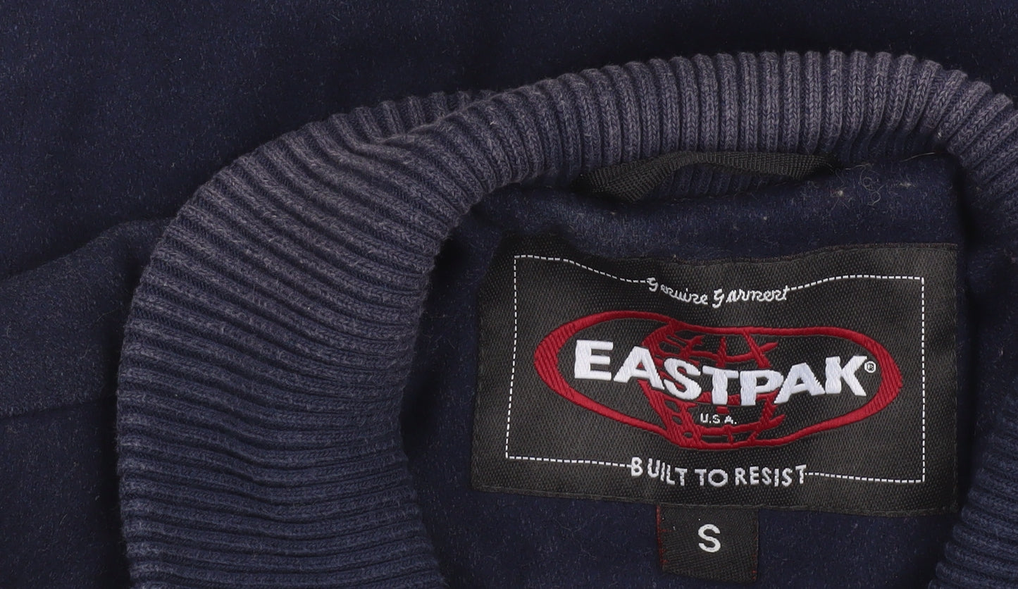 Eastpak Men’s Blue Wool Varsity Jacket Size S College Style