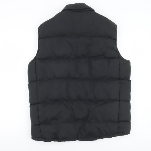 Blue Lake Men's Black Puffer Waistcoat M Water Resistant Lined Vest