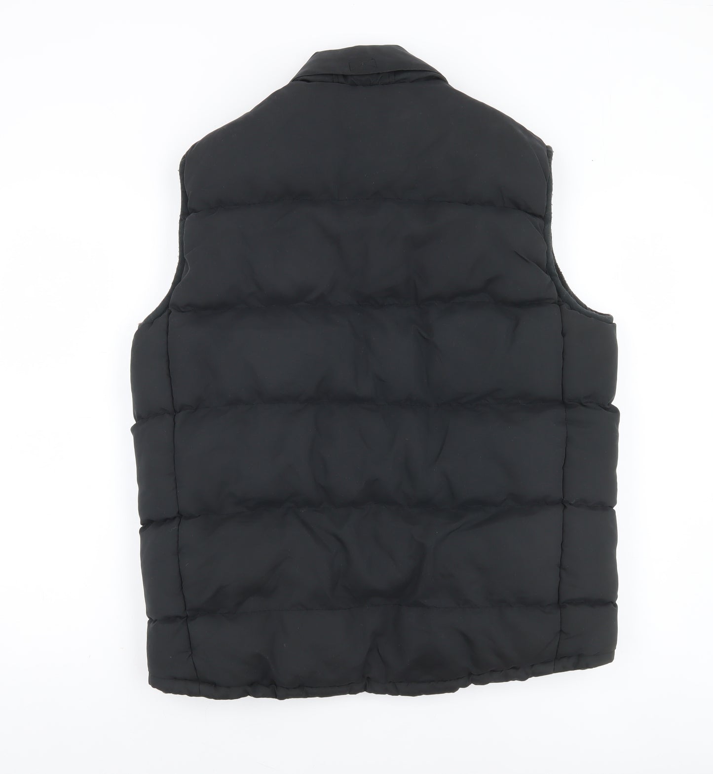 Blue Lake Men's Black Puffer Waistcoat M Water Resistant Lined Vest