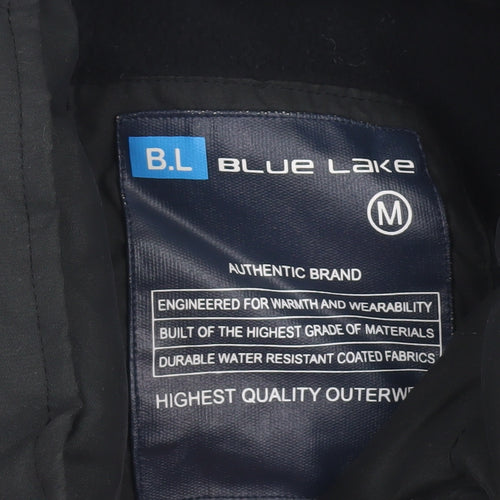 Blue Lake Men's Black Puffer Waistcoat M Water Resistant Lined Vest