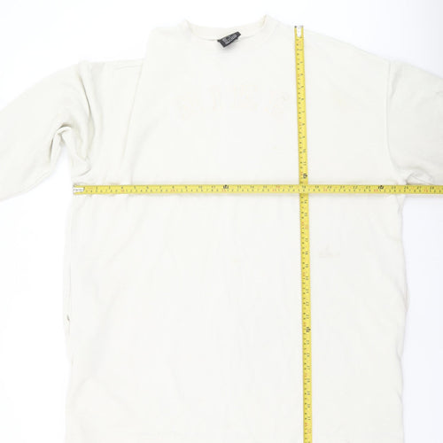 Nike Women White XL Pullover Sweatshirt Long Sleeve Relaxed Fit
