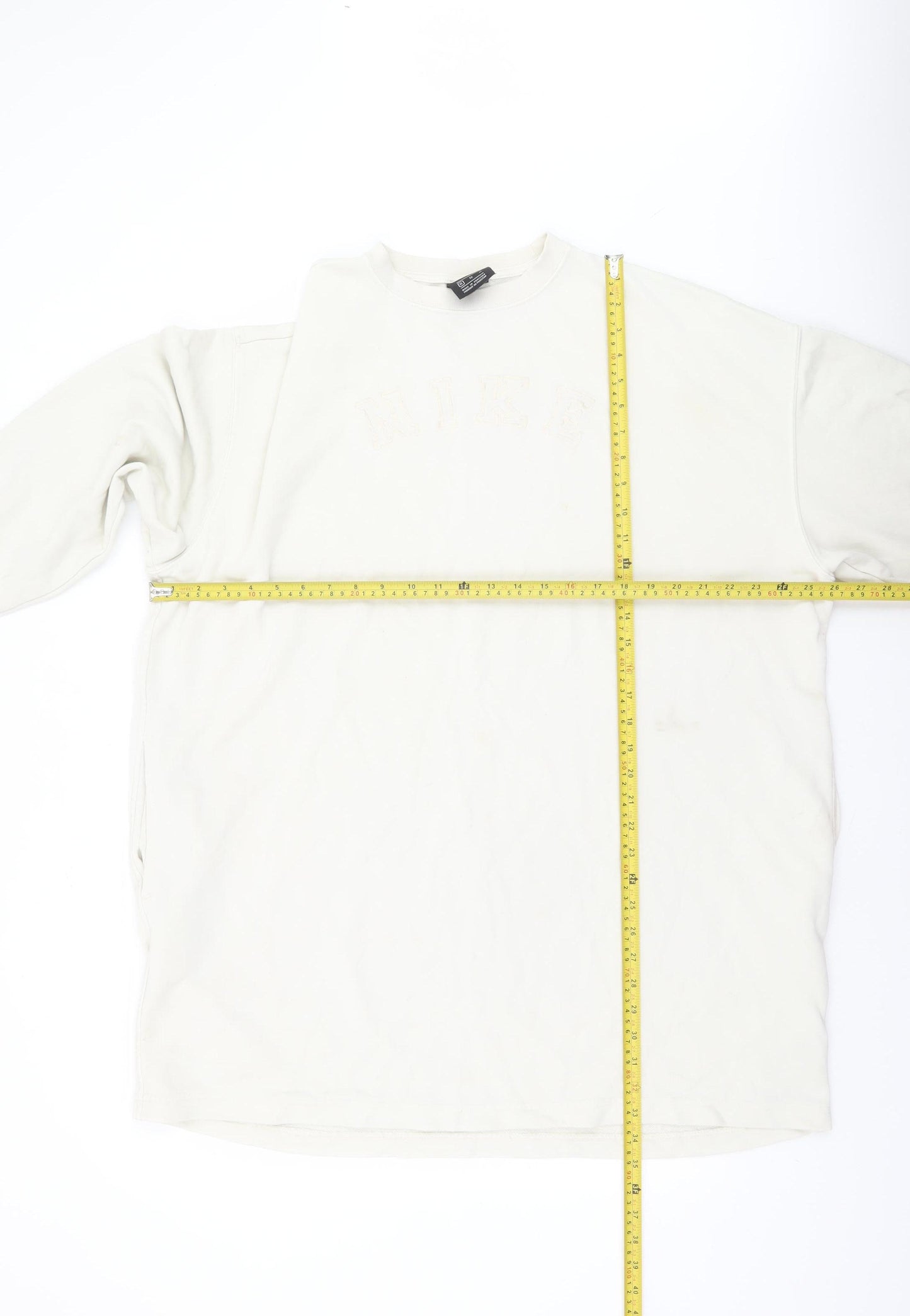 Nike Women White XL Pullover Sweatshirt Long Sleeve Relaxed Fit