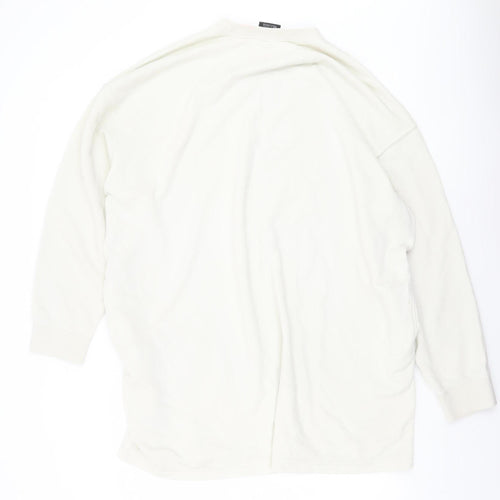 Nike Women White XL Pullover Sweatshirt Long Sleeve Relaxed Fit