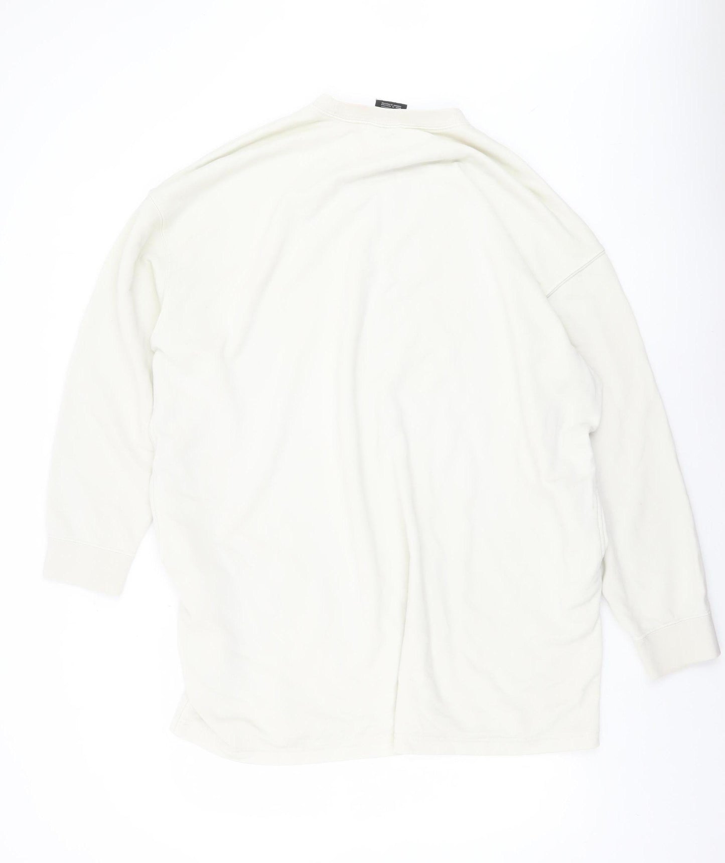 Nike Women White XL Pullover Sweatshirt Long Sleeve Relaxed Fit