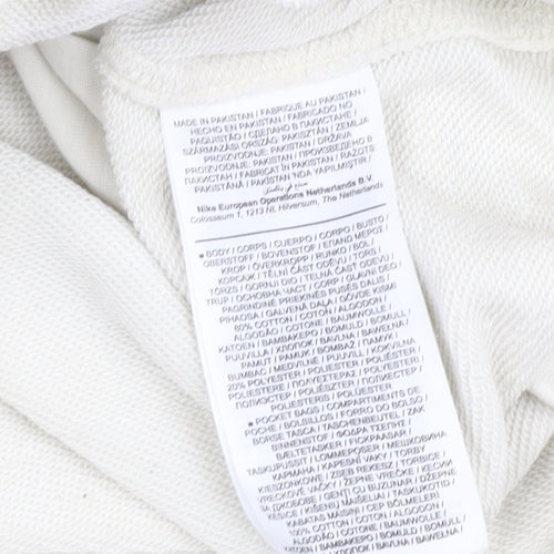 Nike Women White XL Pullover Sweatshirt Long Sleeve Relaxed Fit