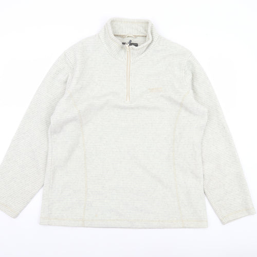 Regatta Women’s Beige 1/4 Zip Fleece Pullover UK 16 Warm Outdoor Sweatshirt