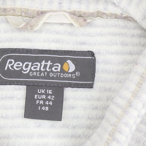 Regatta Women’s Beige 1/4 Zip Fleece Pullover UK 16 Warm Outdoor Sweatshirt