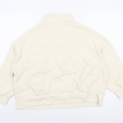 Primark Women’s Beige 1/4 Zip Pullover Sweatshirt Size 2XL Cotton Blend