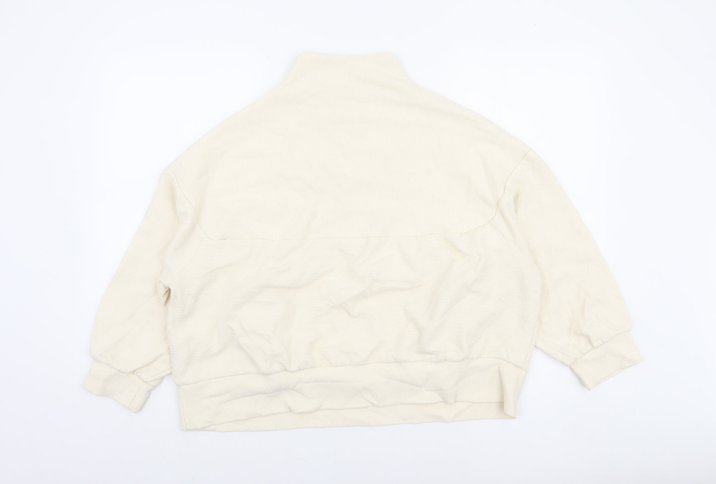 Primark Women’s Beige 1/4 Zip Pullover Sweatshirt Size 2XL Cotton Blend