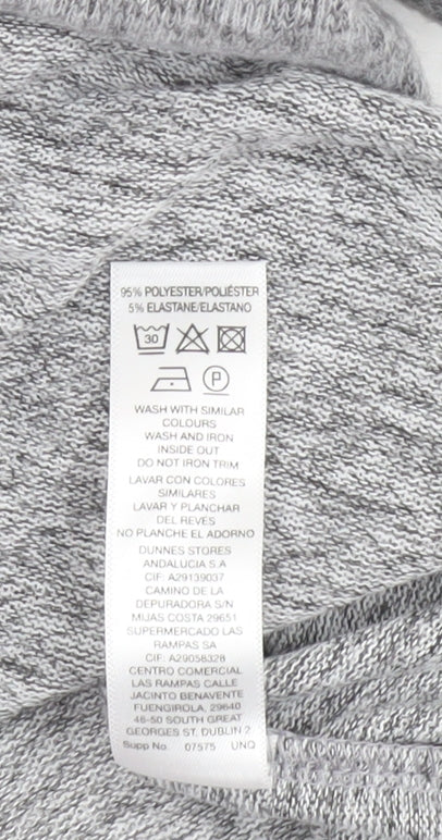 Savida Women Grey Beaded Long Sleeve Pullover Jumper Size L